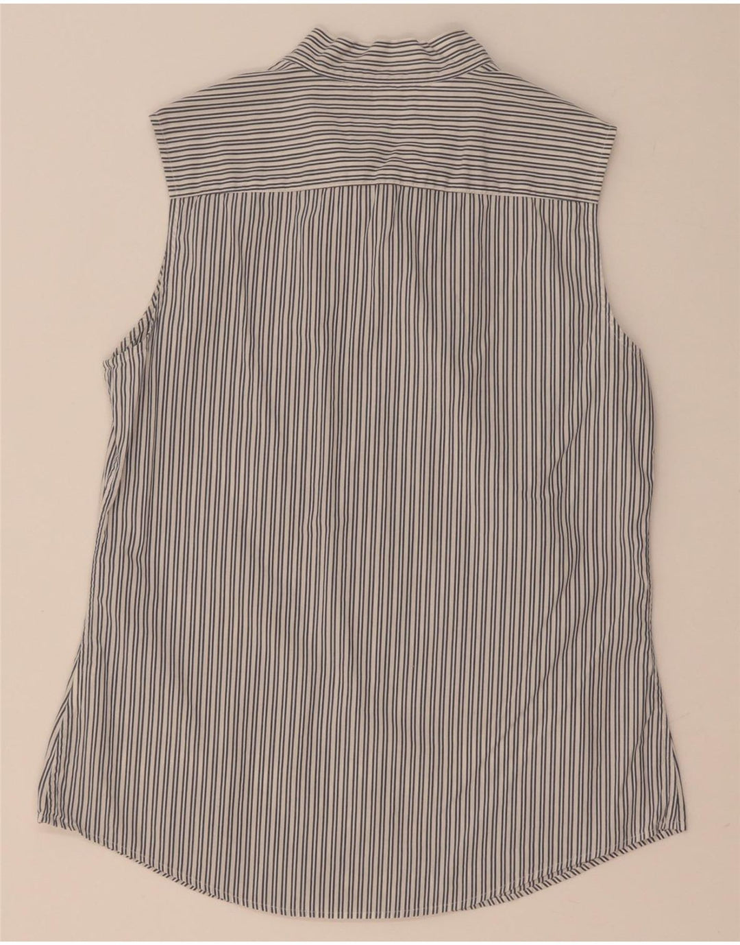 Camicia da donna senza maniche con cravatta frontale Tommy Hilfiger US 8 gessato grigio medio