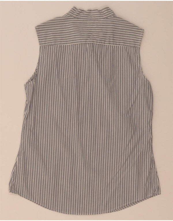 Camicia da donna senza maniche con cravatta frontale Tommy Hilfiger US 8 gessato grigio medio