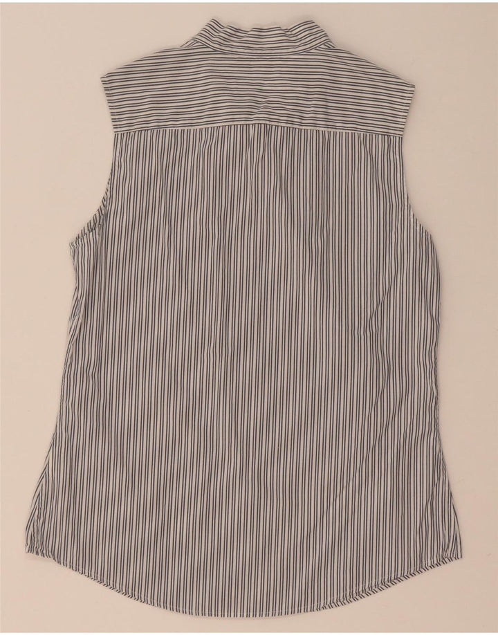Camicia da donna senza maniche con cravatta frontale Tommy Hilfiger US 8 gessato grigio medio