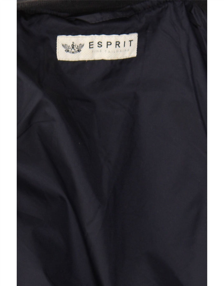 ESPRIT Mens Bomber Jacket UK 44 2XL Navy Blue Wool Vintage Esprit and Second-Hand Esprit from Messina Hembry 