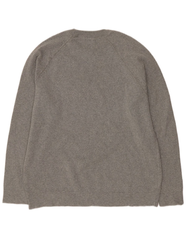 Zara Mens Crew Neck Jumper Sweater Medium Grey