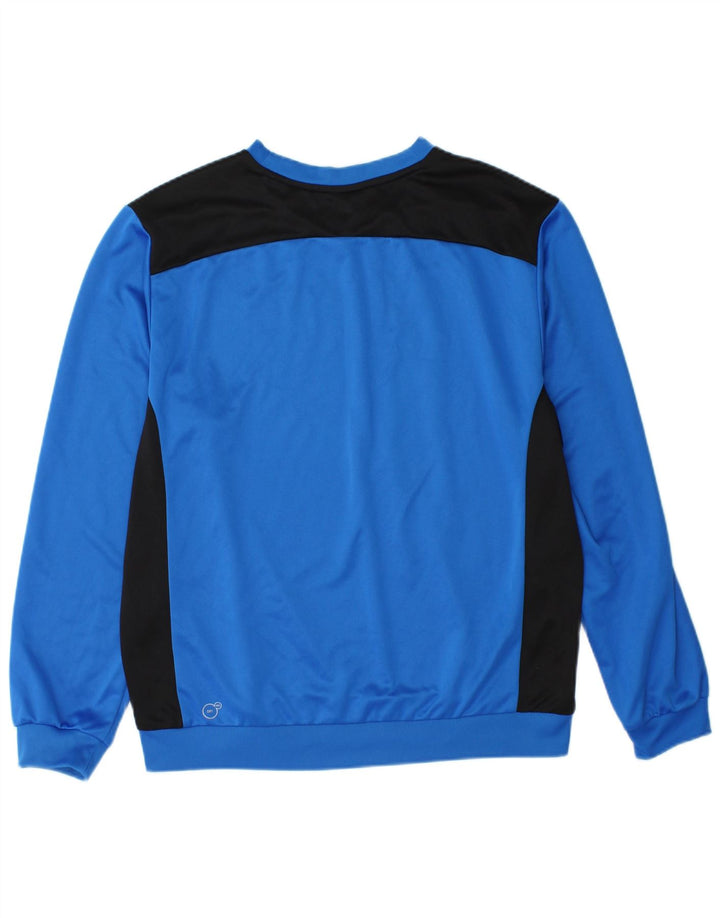 Felpa da uomo Puma Maglione grande blu in poliestere color block