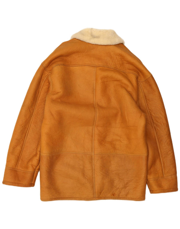 Giubbotto in shearling vintage da uomo IT 48 Marrone medio