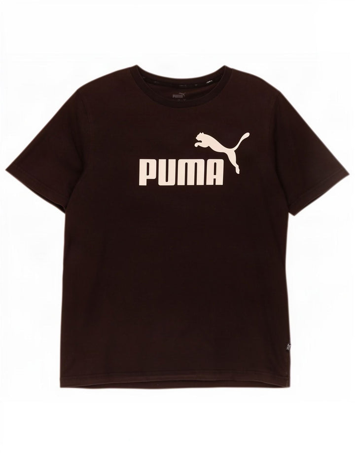 T-shirt grafica da uomo Puma Top grande in cotone nero