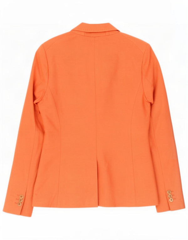 Massimo Dutti Giacca blazer a 1 bottone da donna EU 38 Small Arancione Cotone