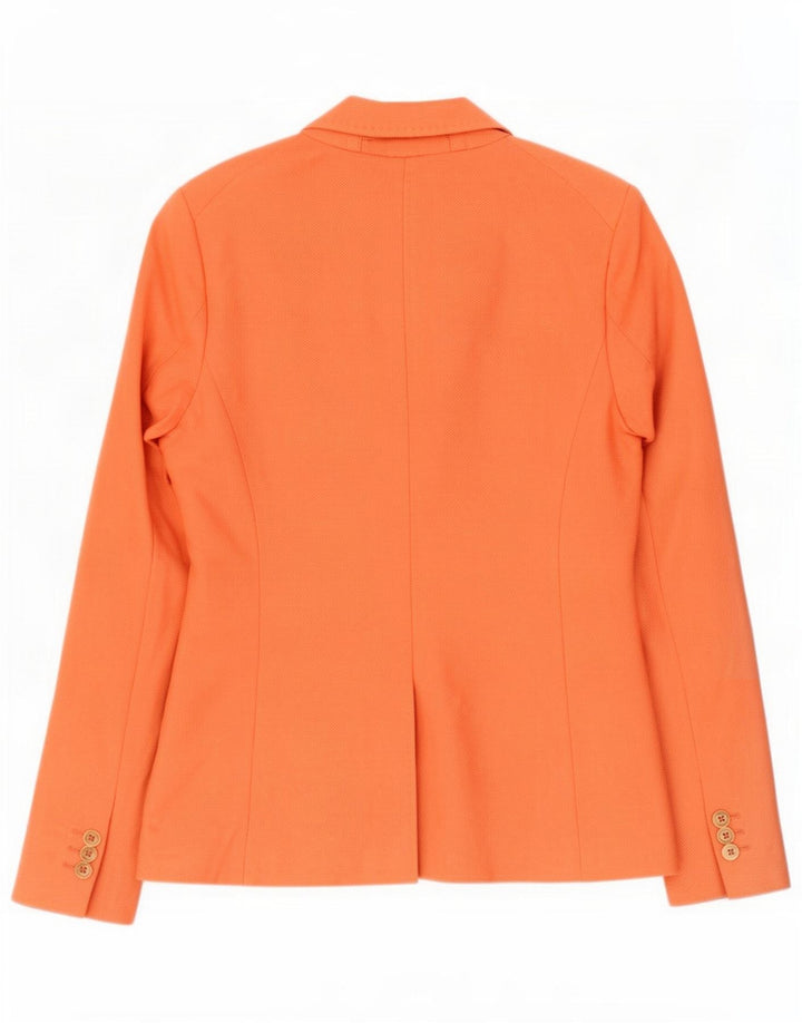 Massimo Dutti Giacca blazer a 1 bottone da donna EU 38 Small Arancione Cotone