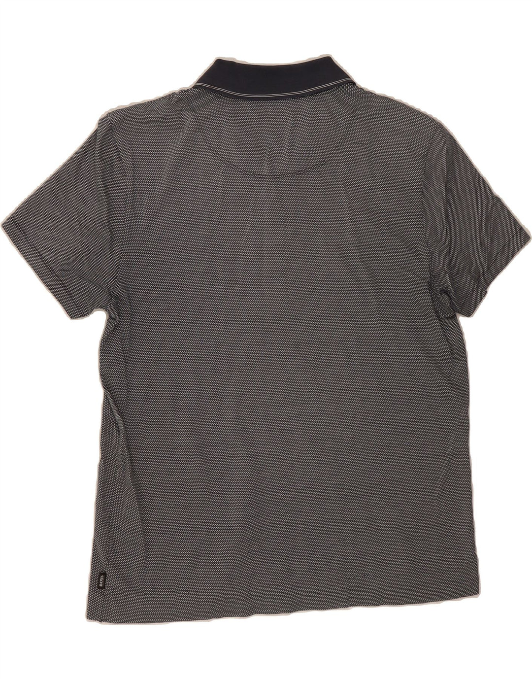 HUGO BOSS Mens Regular Fit Polo Shirt Medium Navy Blue Spotted Vintage Hugo Boss and Second-Hand Hugo Boss from Messina Hembry 