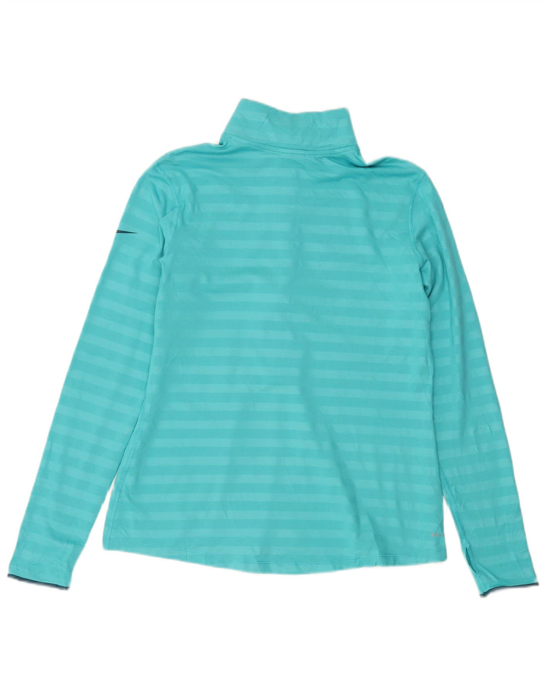 Top da tuta pullover con zip e collo Nike Dri Fit da donna UK 18 XL a righe blu