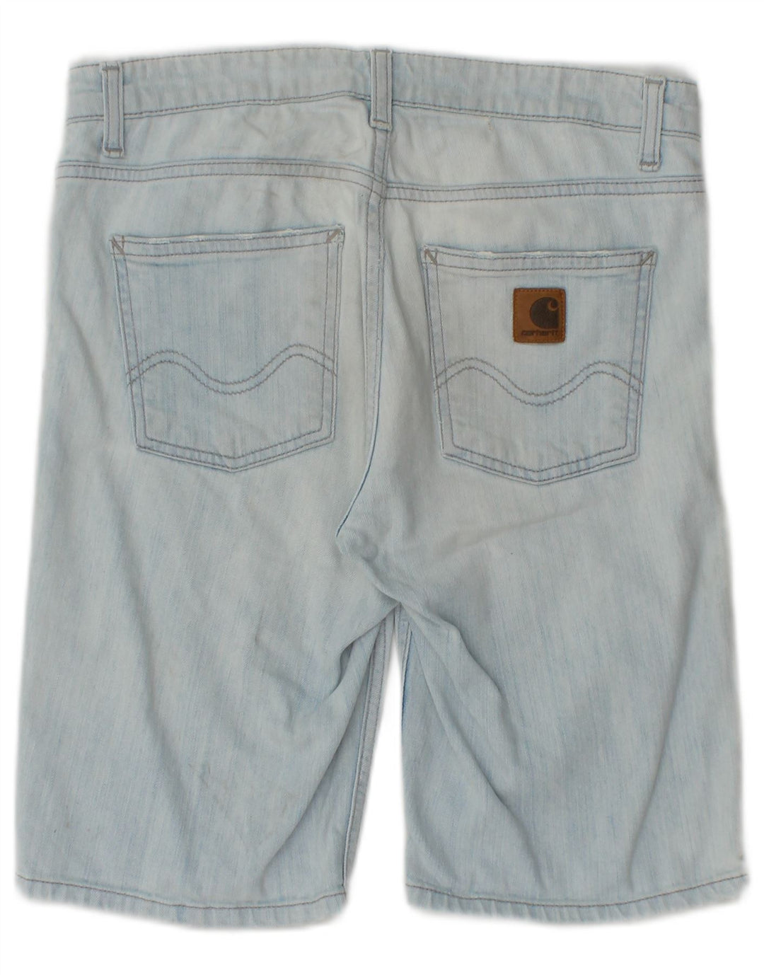 Pantaloncini di jeans Bermuda da donna CARHARTT W27 piccoli in cotone blu