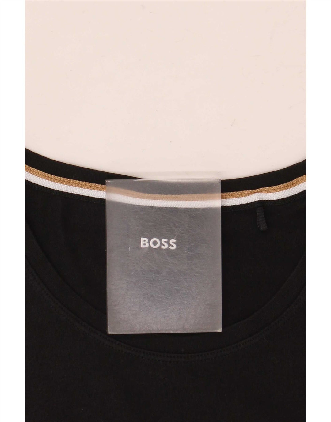 T-shirt da uomo Hugo Boss Top in cotone nero medio