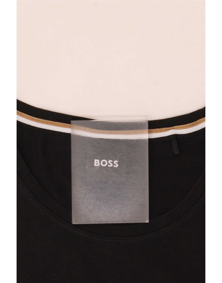 T-shirt da uomo Hugo Boss Top in cotone nero medio