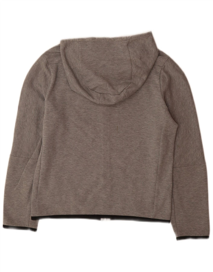 Maglione con cappuccio e zip NIKE per ragazzi 12-13 anni, grande in cotone grigio