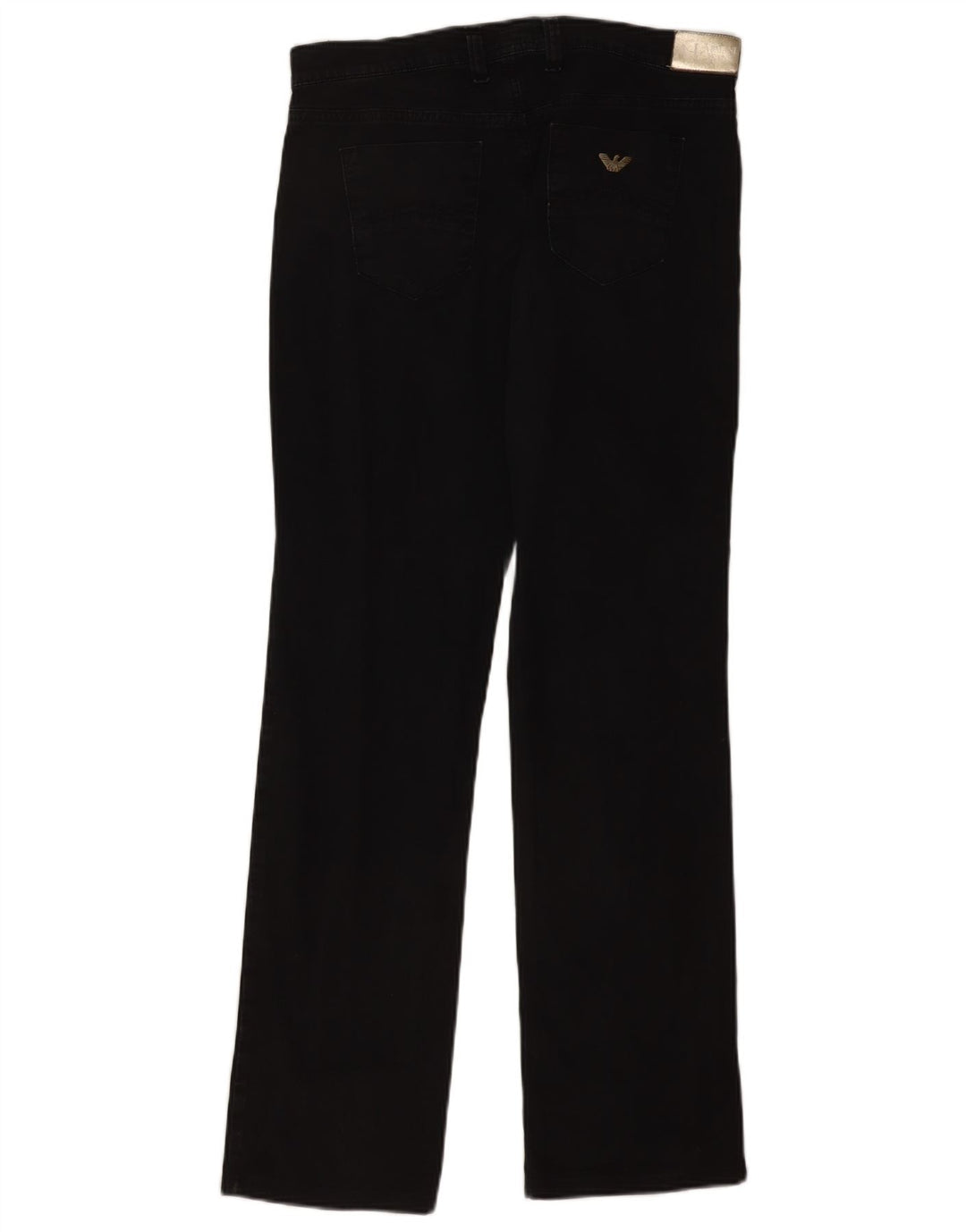 Jeans dritti da donna Armani W31 L31 cotone nero