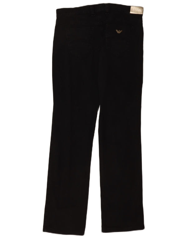 Jeans dritti da donna Armani W31 L31 cotone nero