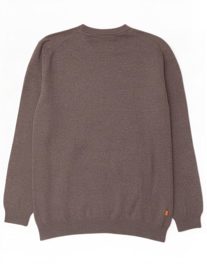 Maglione maglione girocollo da uomo Timberland 2XL Lana d'agnello grigia