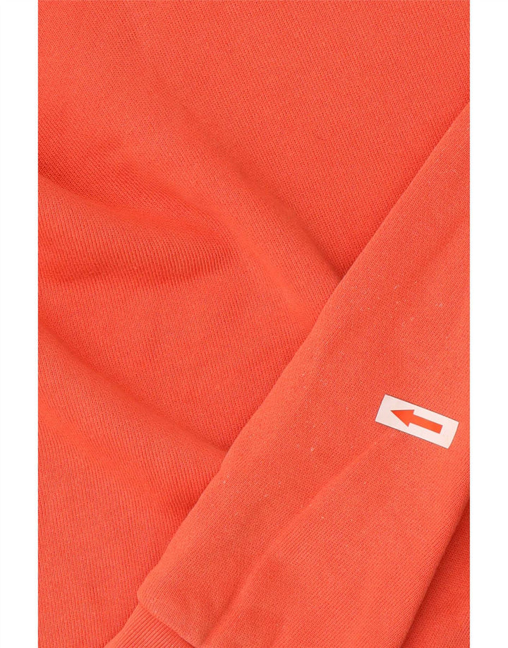 Felpa con cappuccio da uomo Adidas, cotone arancione medio