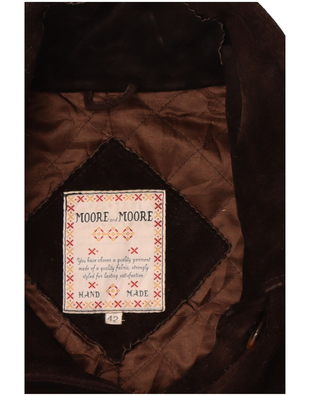 Giacca da donna in pelle scamosciata VINTAGE IT 42 in pelle marrone medio