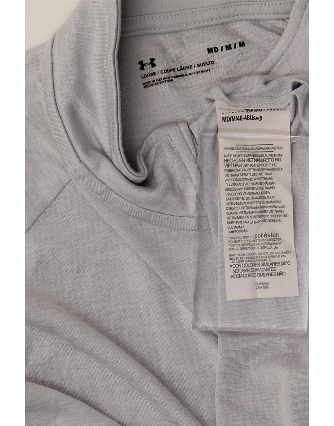 Maglia da ginnastica Under Armour da uomo con zip e collo in poliestere grigio medio