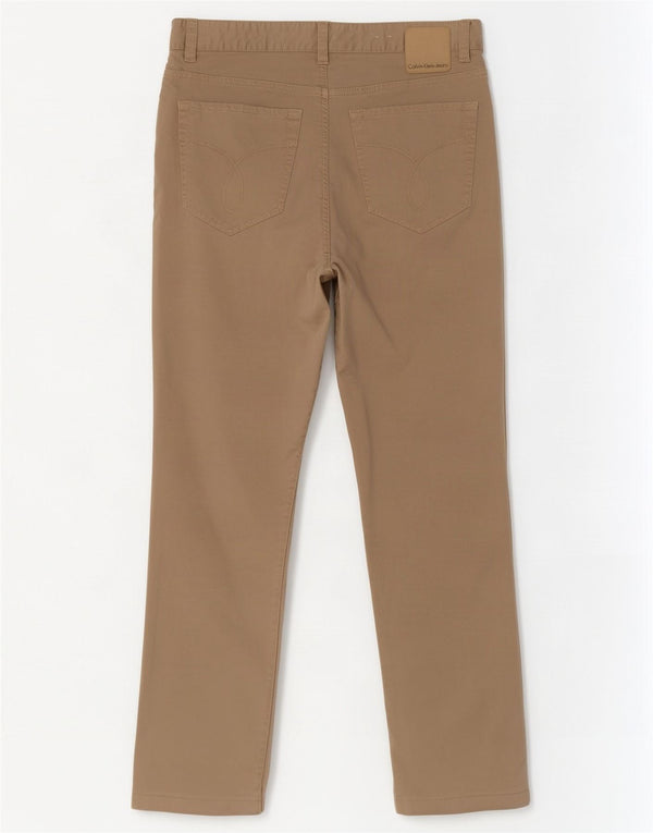 Pantaloni casual dritti da uomo Calvin Klein W33 L29 cotone kaki