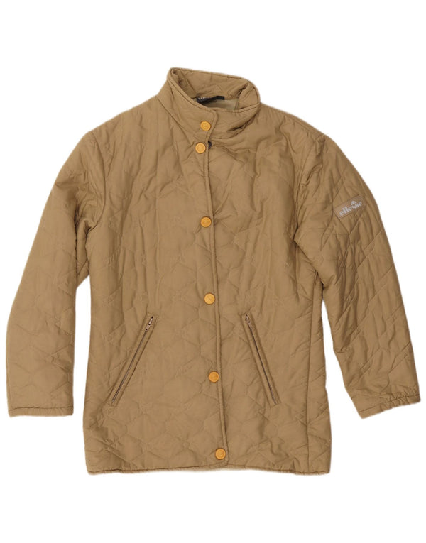 Giacca trapuntata oversize da donna Ellesse UK 10 Small Beige Poliestere