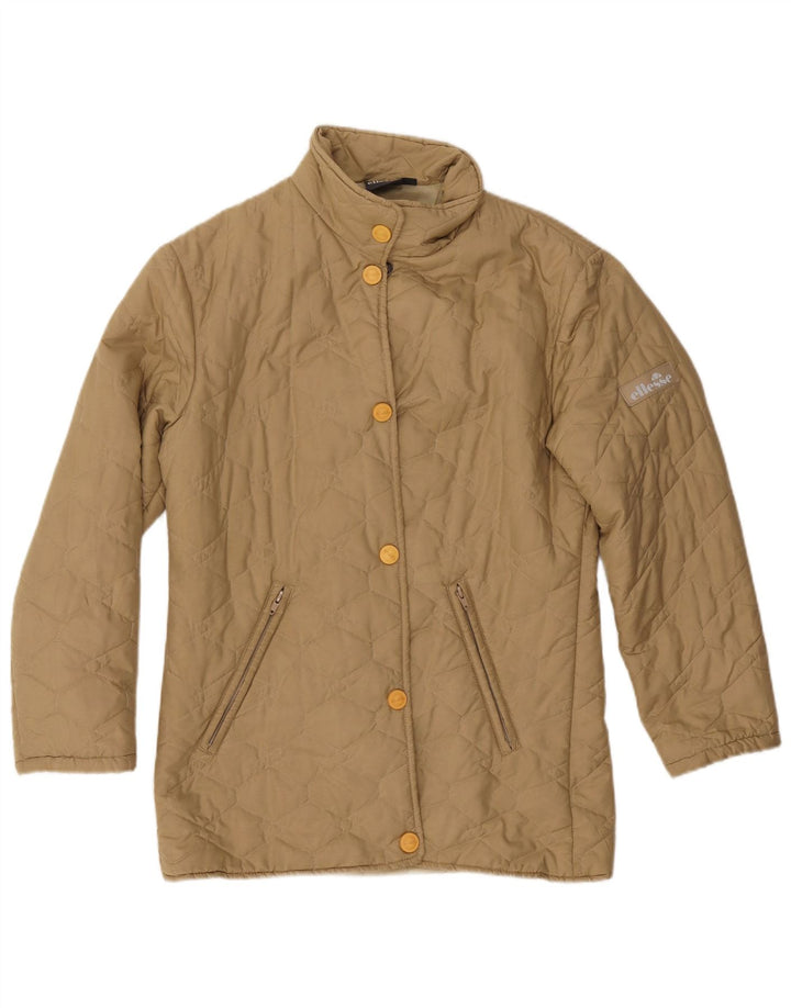 Giacca trapuntata oversize da donna Ellesse UK 10 Small Beige Poliestere