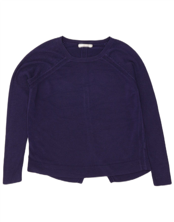 Maglione maglione con scollo a barca da donna Marks & Spencer UK 12 medio blu navy