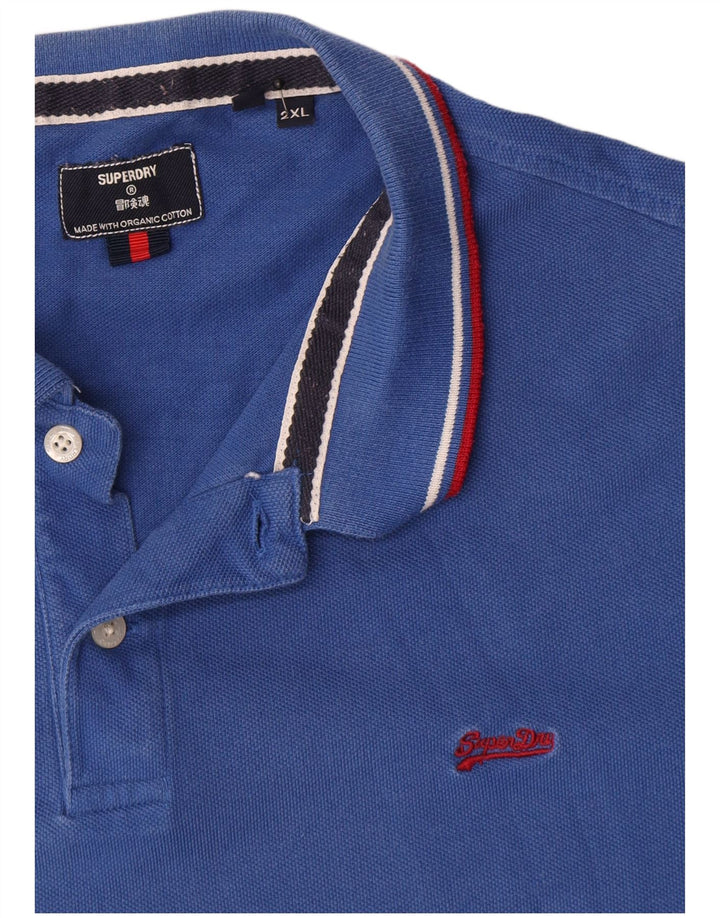 Polo da uomo Superdry 2XL in cotone blu