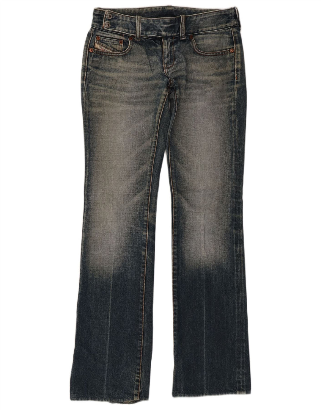 Jeans dritti da donna DIESEL W28 L32 cotone blu