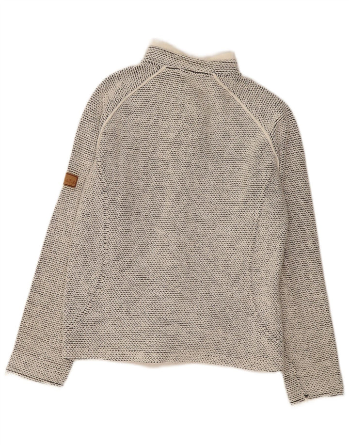 Felpa da donna con collo abbottonato Weird Fish UK 10 piccolo cotone grigio
