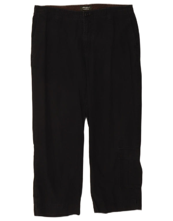 Pantaloni Capri da donna Vashon Fit Eddie Bauer US 8 Medium W30 L22 Neri