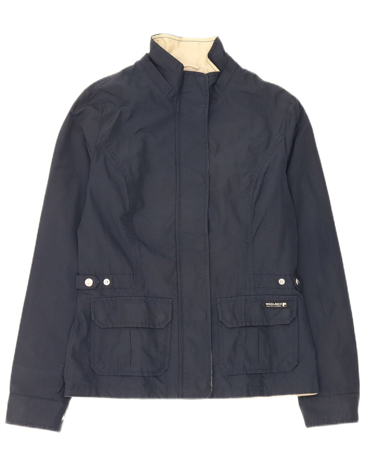 Giacca utility da donna Woolrich UK 14 Large in cotone blu navy