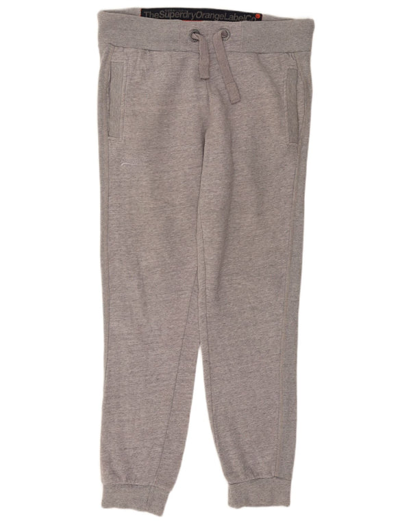 Pantaloni da tuta da uomo slim fit SUPERDRY Joggers in cotone grigio medio