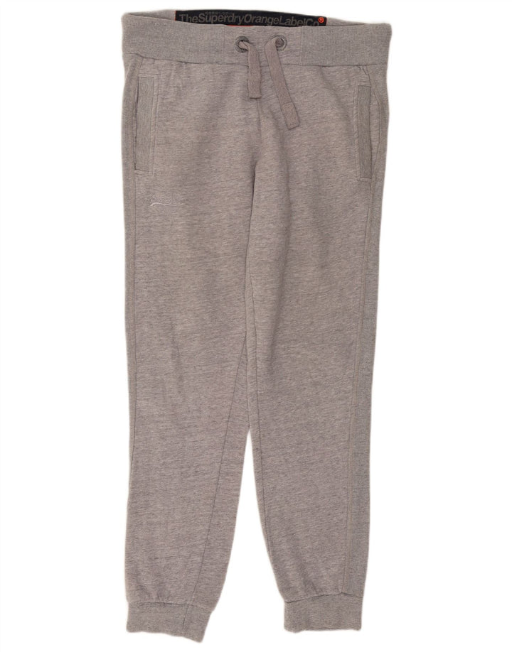 Pantaloni da tuta da uomo slim fit SUPERDRY Joggers in cotone grigio medio