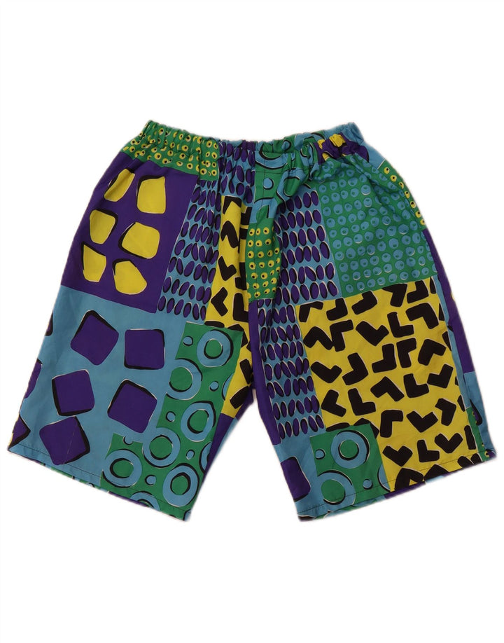 Pantaloncini da bagno da uomo VINTAGE grande patchwork multicolore retrò