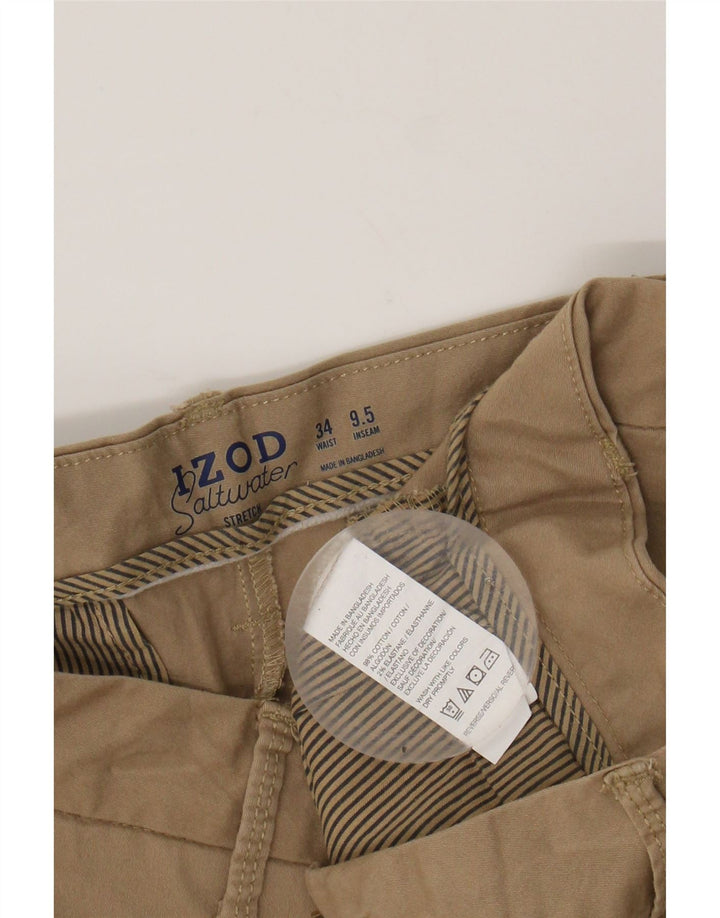 IZOD Mens Chino Shorts W34 Large  Beige Cotton Vintage Izod and Second-Hand Izod from Messina Hembry 