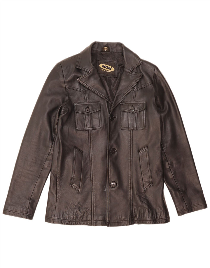 Giacca in pelle da uomo MDM UK 38 pelle nera media