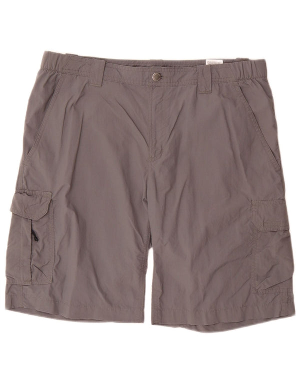 Pantaloncini cargo Columbia da uomo W36 Large in nylon grigio