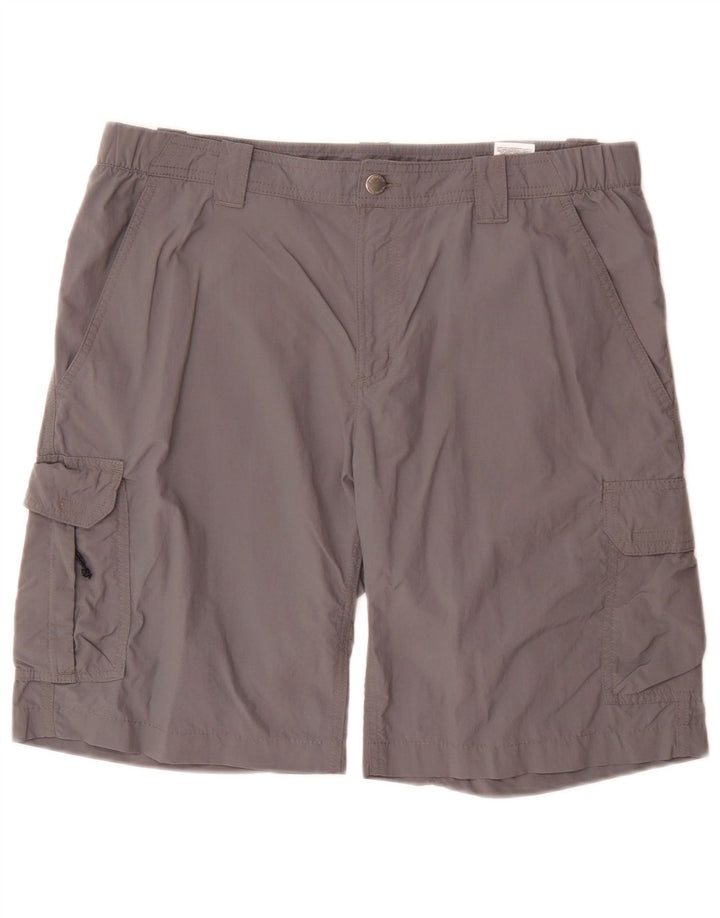 Pantaloncini cargo Columbia da uomo W36 Large in nylon grigio