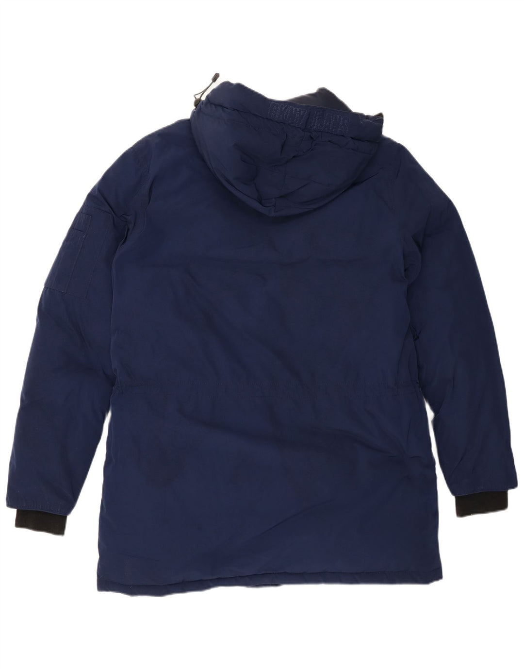 Giacca imbottita con cappuccio da uomo Dkny UK 40 grande poliestere blu navy