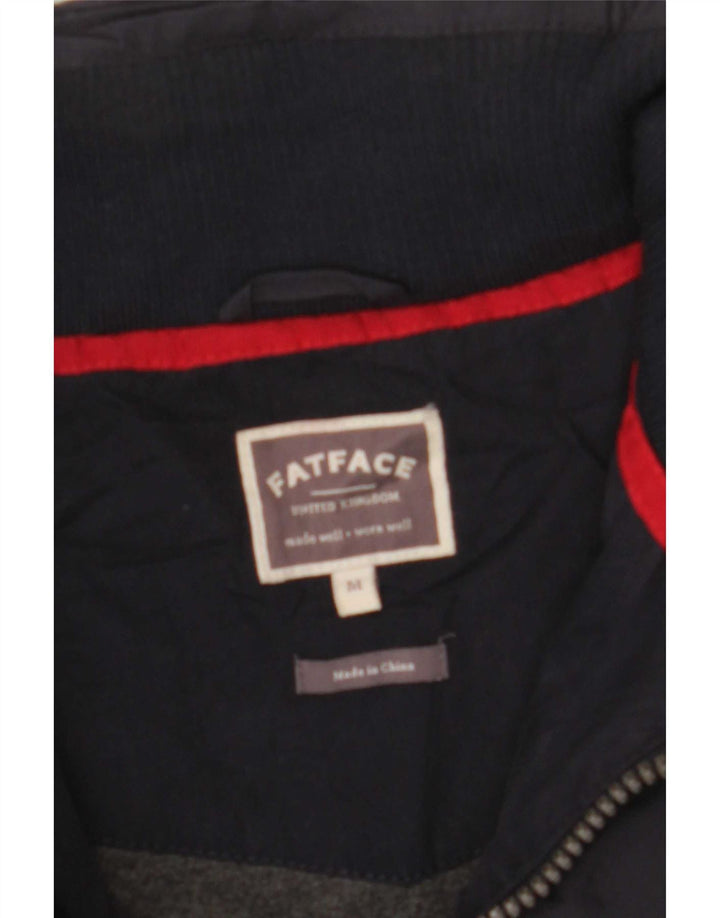 Bomber con cappuccio da uomo Fat Face UK 38 Poliestere medio blu navy