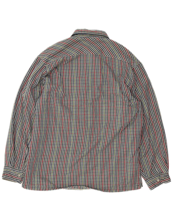 Camicia vintage da uomo in flanella da boscaiolo, grande cotone a quadretti multicolore
