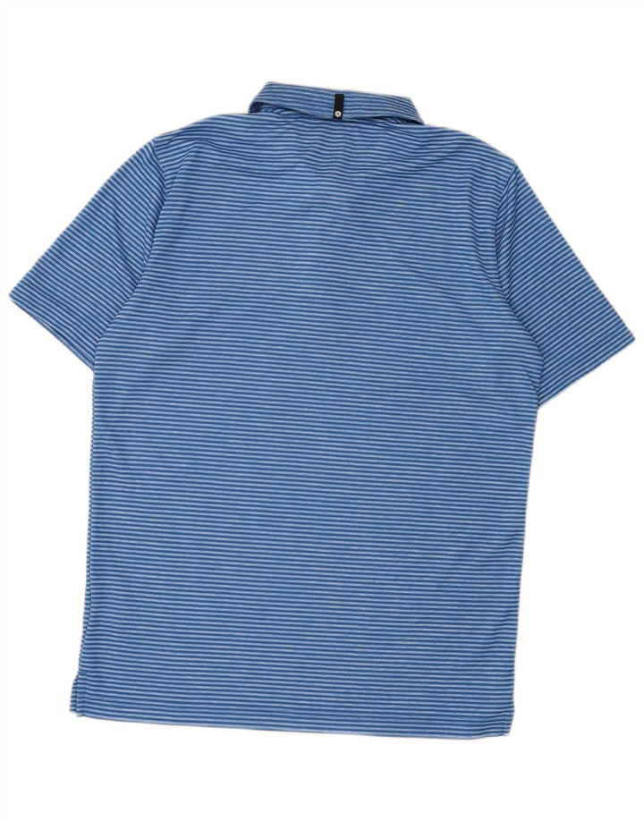 Polo da uomo Puma in poliestere gessato blu medio