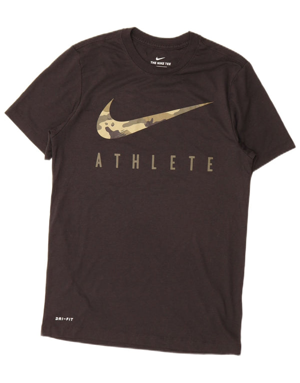 T-shirt grafica Nike Dri Fit da uomo, piccola, in poliestere nero