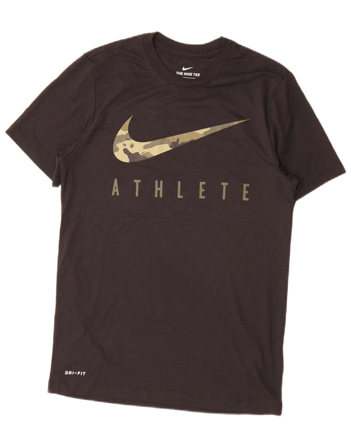 T-shirt grafica Nike Dri Fit da uomo, piccola, in poliestere nero