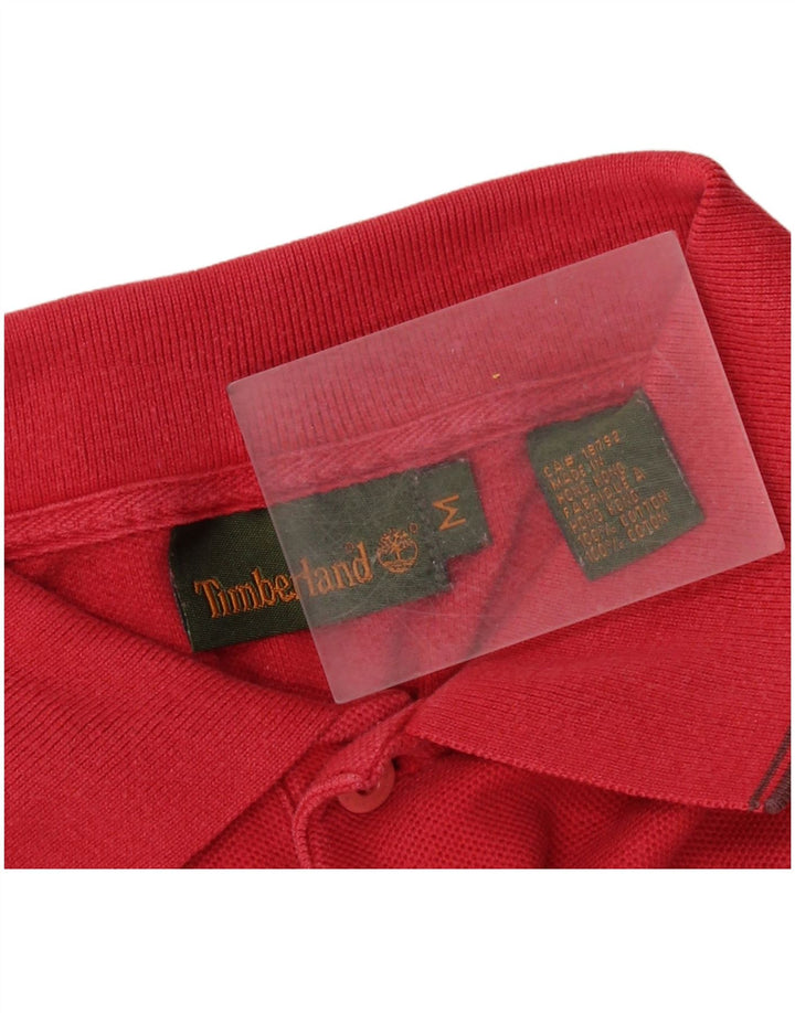 Polo da uomo Timberland in cotone rosso medio