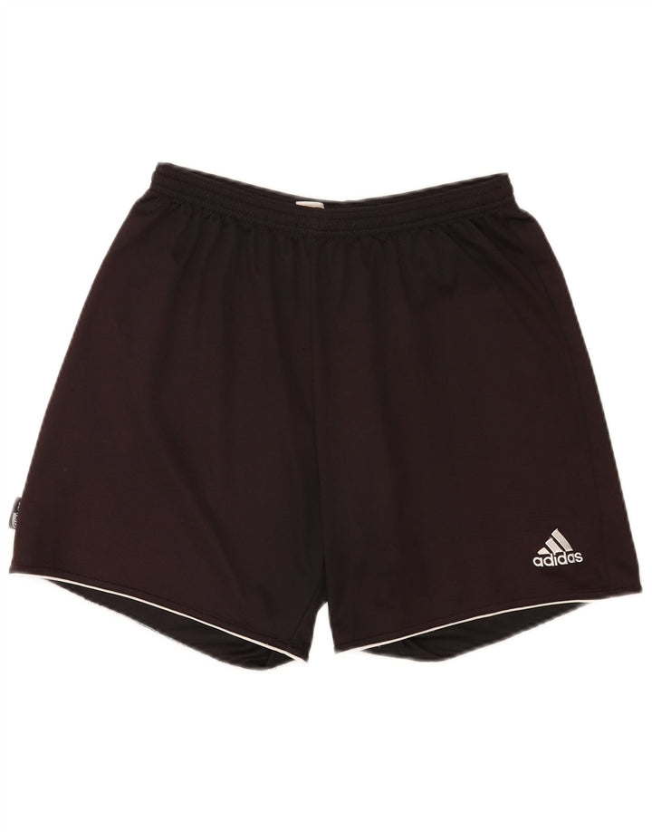Pantaloncini sportivi Adidas Climalite da uomo grandi in poliestere nero