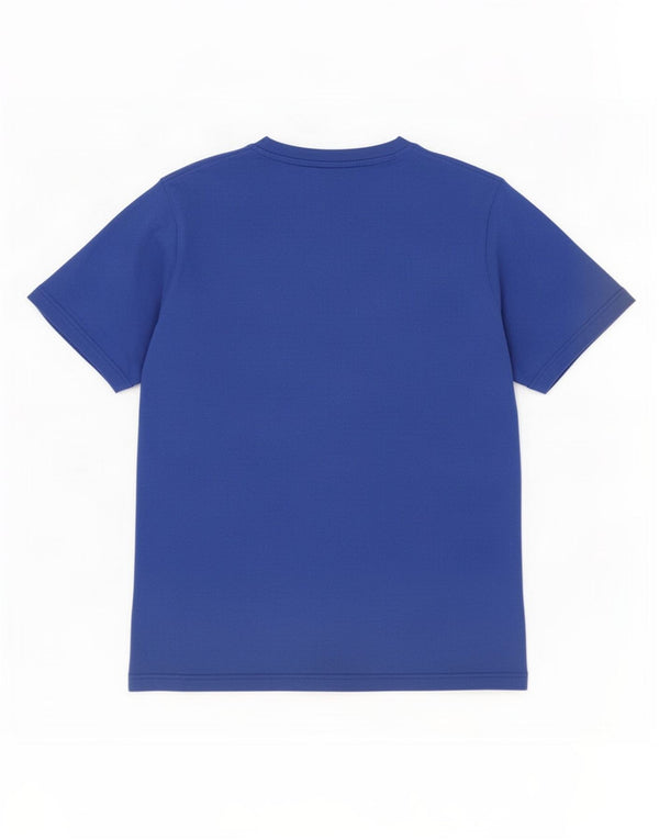 T-shirt grafica da uomo Adidas Top in cotone blu medio