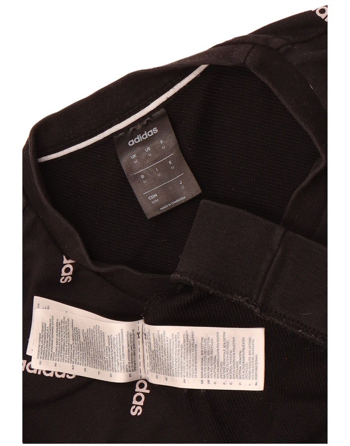 Felpa grafica da uomo Adidas Felpa media in cotone nero