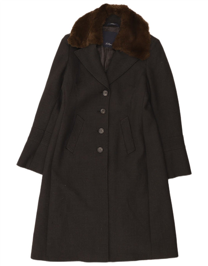 Cappotto Donna Les Copains IT 46 Large Grigio Poliestere
