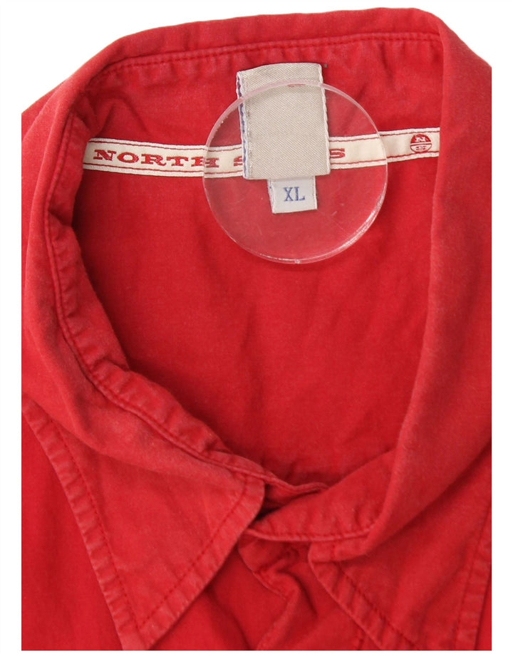 Camicia a maniche corte da uomo NORTH SAILS XL Rossa